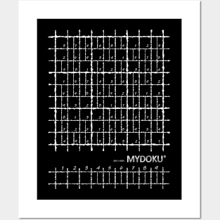 Mydoku_W001_V001_F: Sudoku, Sudoku coloring, logic, logic puzzle, holiday puzzle, fun, away from screen Posters and Art